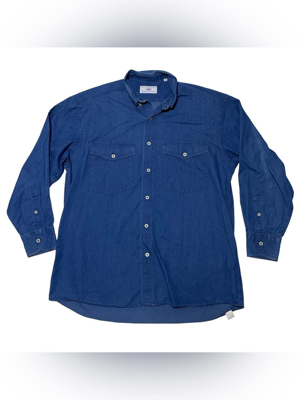 Carroll & Company Beverly Hills Switzerland Blue Jean Button Down Shirt Men’s M